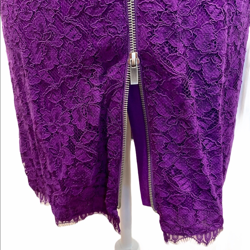 DVF Zarita lace shift dress in purple - like new - Picture 11 of 11